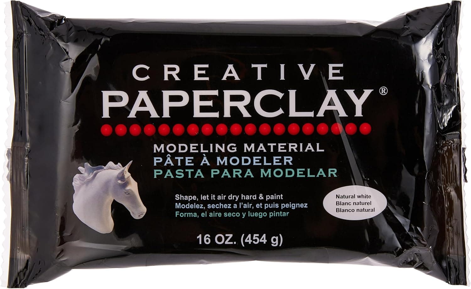 Creative Paperclay for Modeling Compound, 16-Ounce, White