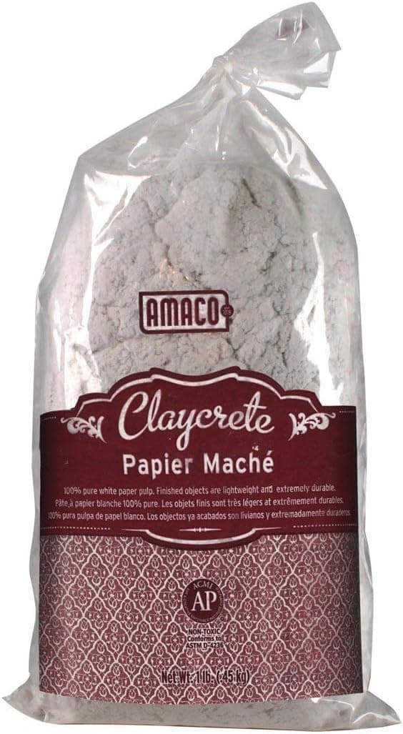 Amaco Claycrete Instant Paper Mache, 1 Pound