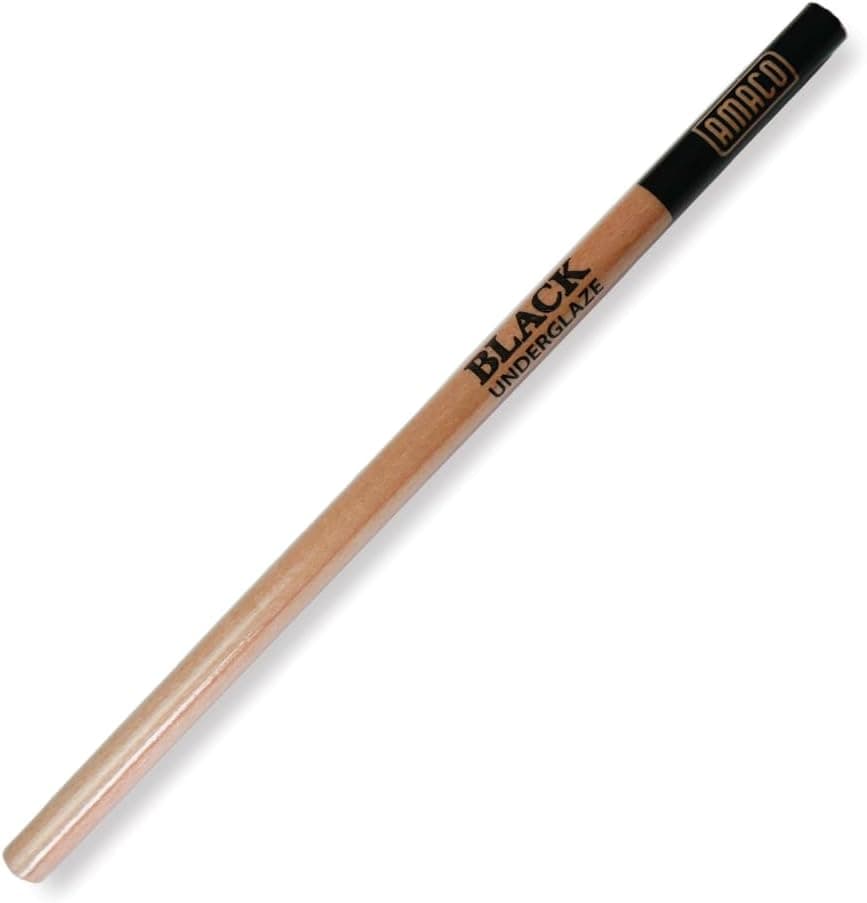 Amaco 11420F Underglaze Decorating Pencil, Black