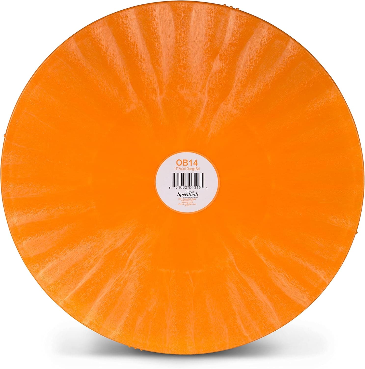 Speedball 14 Inch Round Universal Pottery Wheel Bat, Orange, for Ceramics and Clay Work
