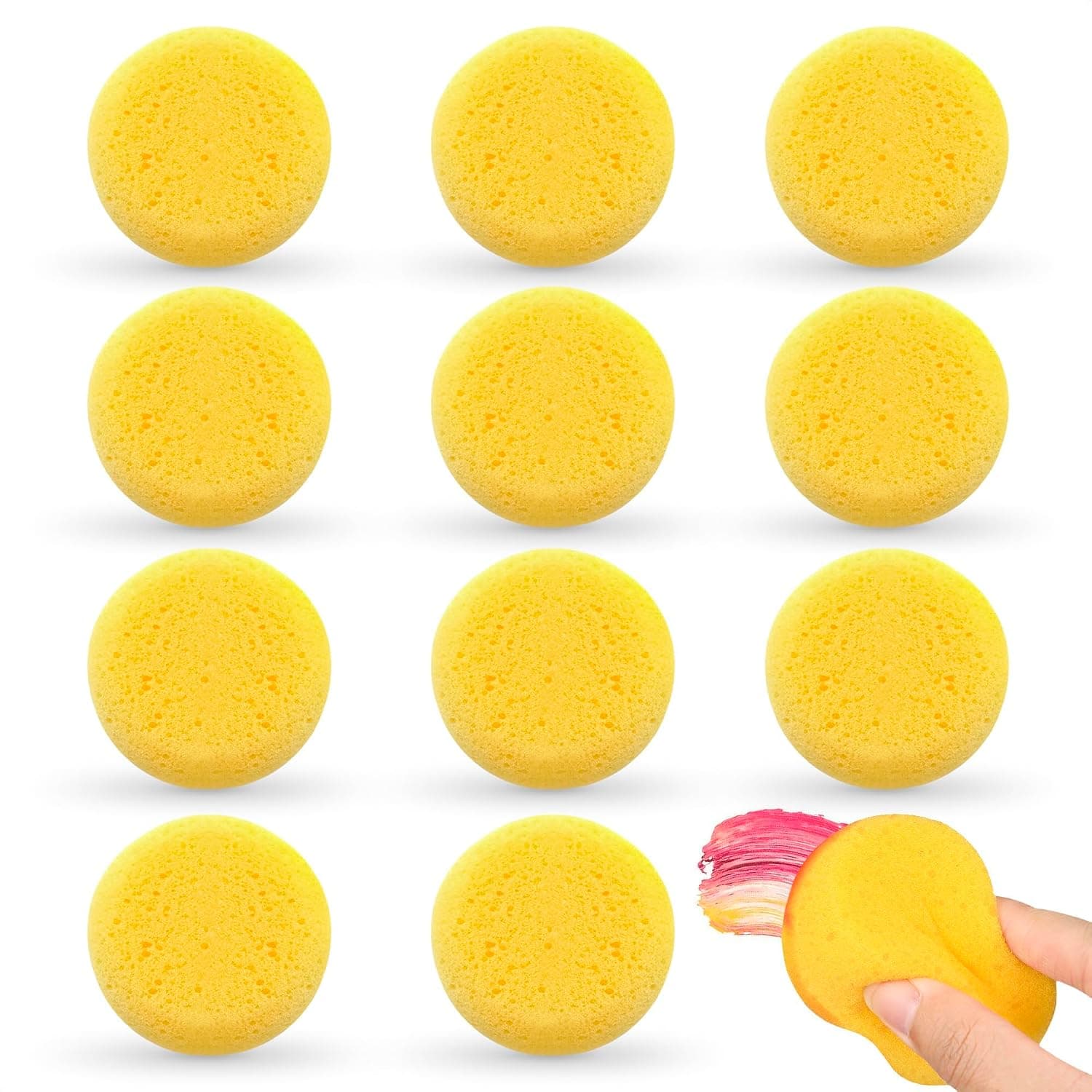 12 Pcs Pottery Sponges for Clay, 2.8 in Synthetic Reusable Clay Sponge for Sculpting and Ceramics