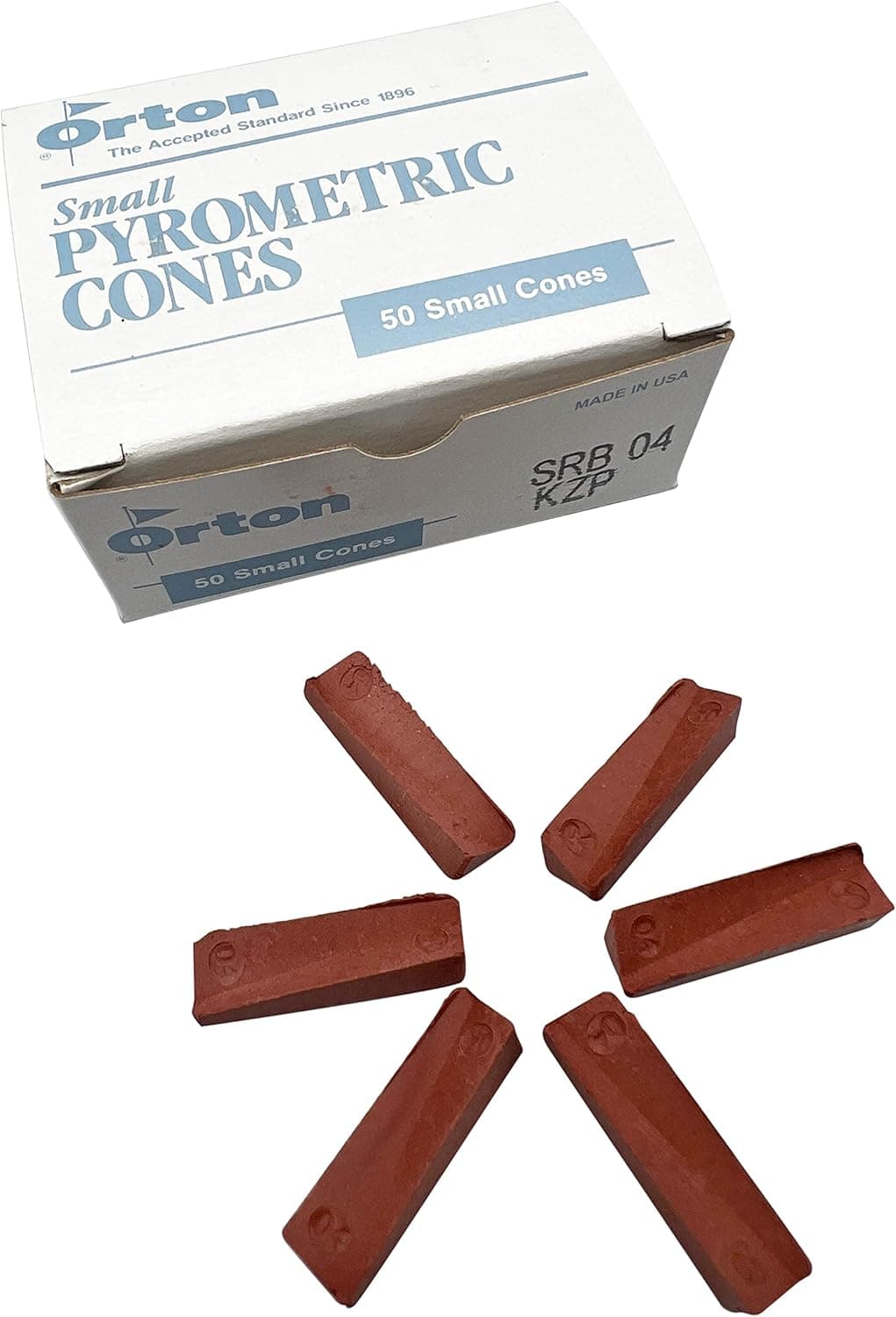 Orton Pyrometric Cones For Monitoring Ceramic Kiln Firings - Cone 04 (1 Pkg/50)