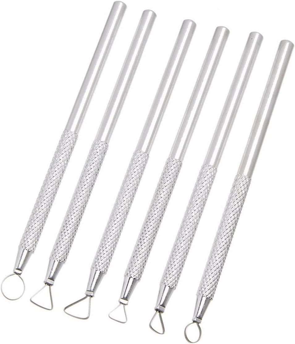 Aluminum Pottery Tools Kit, Ribbon Sculpting Loop Set, Wire Clay Cutter, 6pcs
