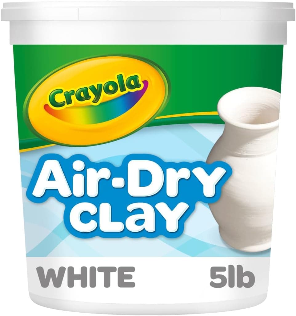 Crayola Air Dry Clay (5lbs), Natural White Modeling Clay for Kids, Sculpting Material, Bulk Craft Supplies