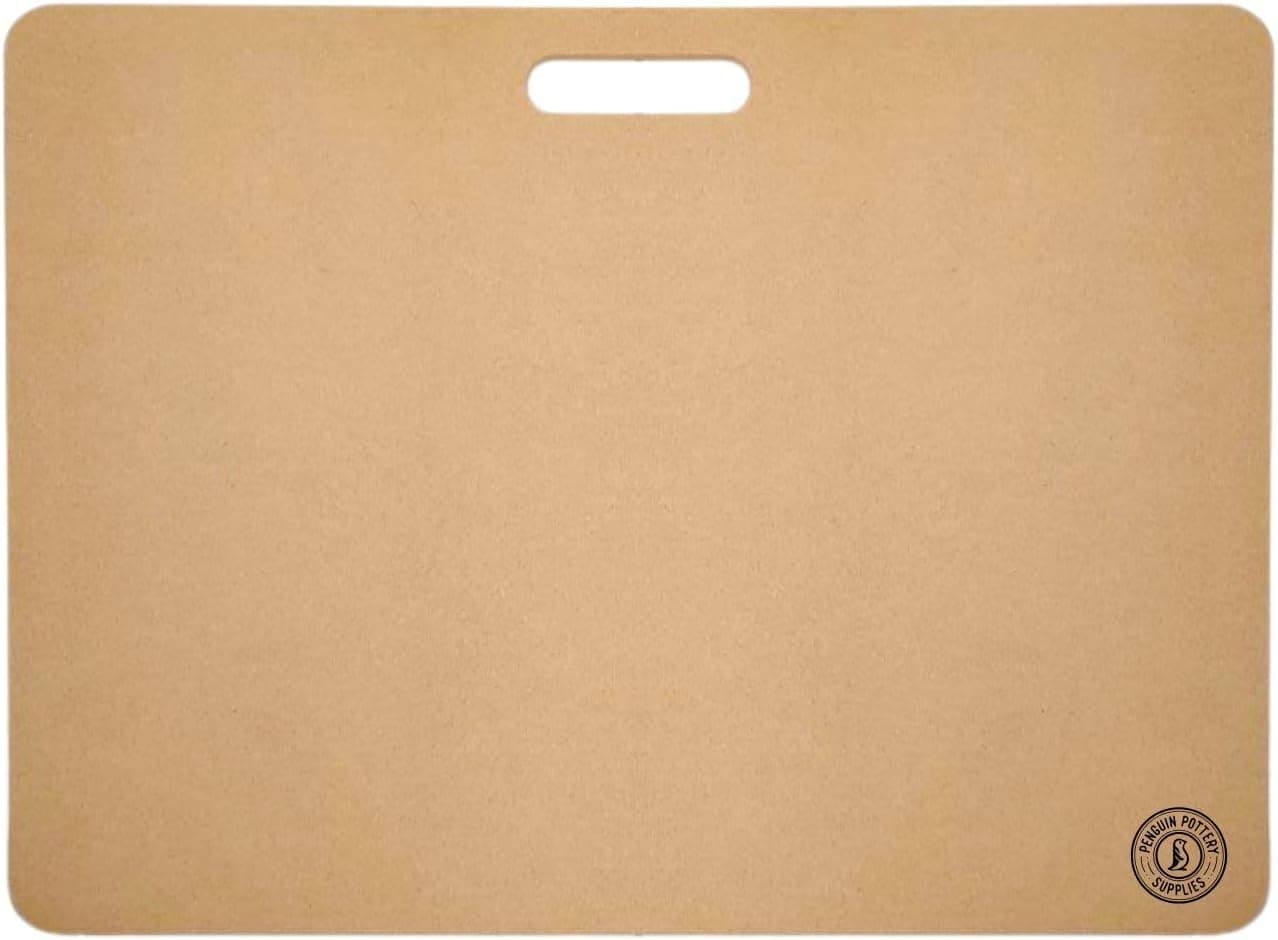 Penguin Pottery Portable Clay Wedging Board with One Rounded Handle - Premium Wedging Board for Pottery (Large - 18 in x 24 in)