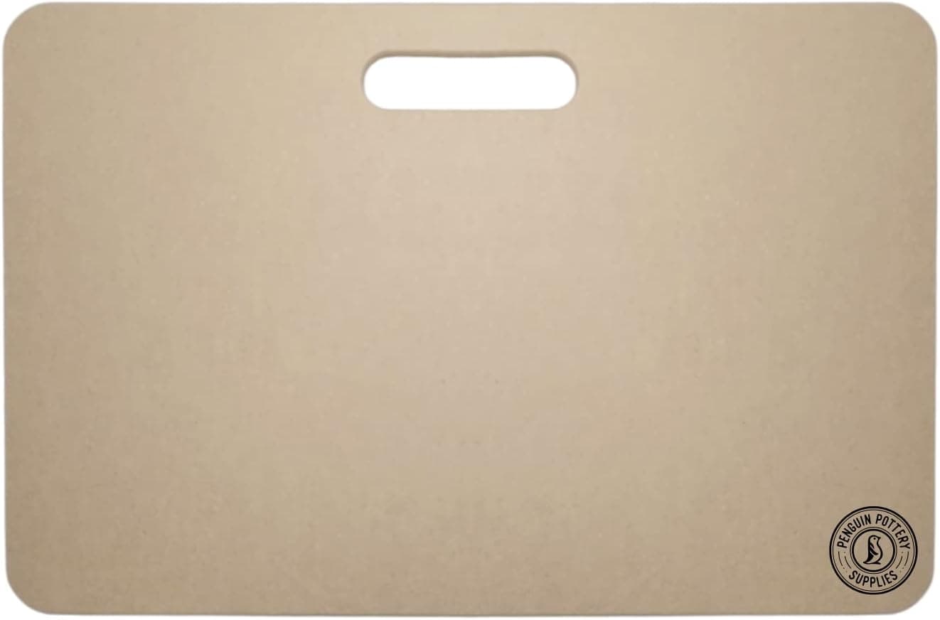 Penguin Pottery Portable Clay Wedging Board with Built-in Handle - Premium Wedging Board for Pottery (Large - 12 in x 18 in)