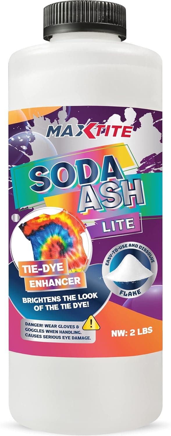 MAXTITE Soda Ash Lite (2 lbs) - 100% Pure Sodium Carbonate - Washing Soda, pH Increaser, HDPE Container with Resealable Cap