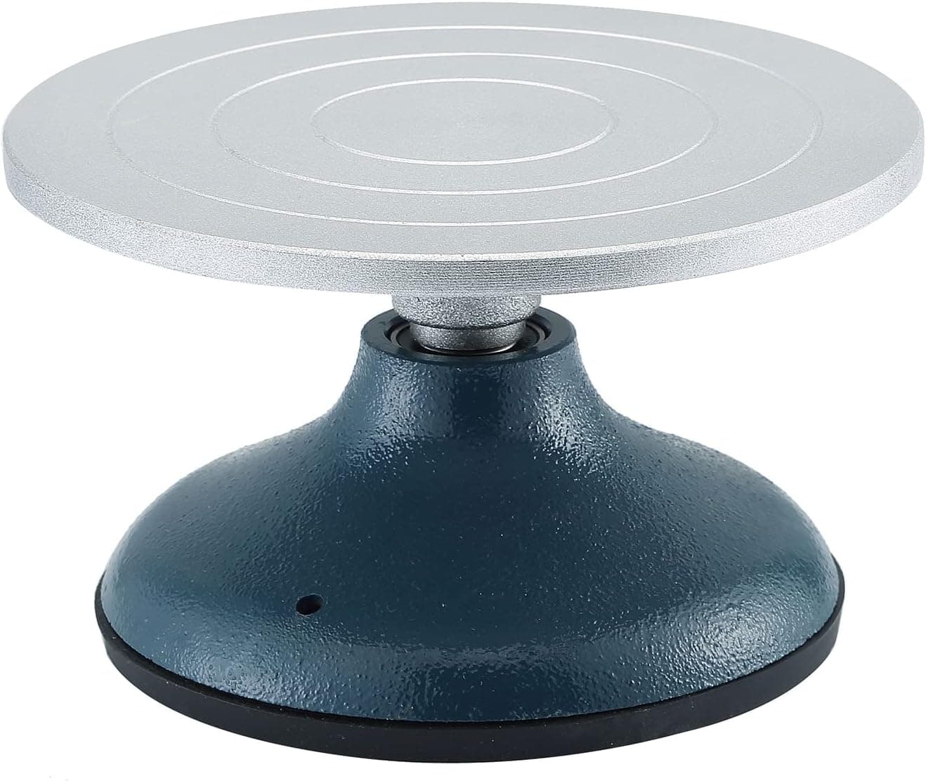 MYFULLY 7'' Diameter Sculpting Pottery Wheel, Heavy Duty Cast Iron Metal Pottery Decorating Banding Wheel with Non-Skid Rubber Boot & Ball Bearings