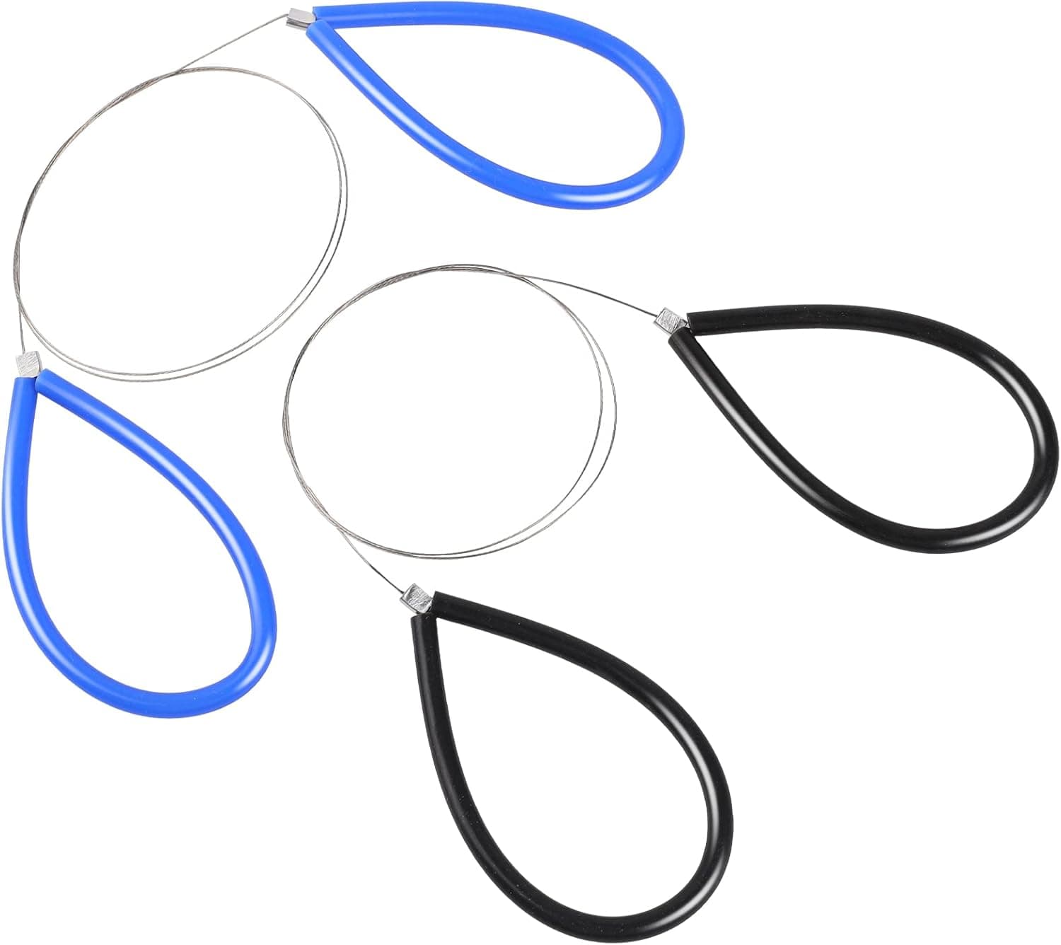Clay Cutters Wire Steel Wire Clay Cutter Cutting Pottery Tools with Black and Blue Handle, 2 Pcs