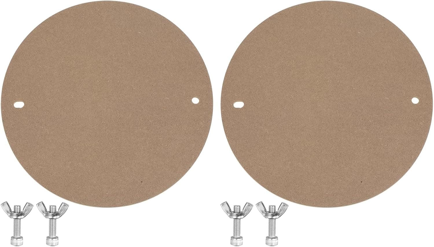 PATIKIL 2 Pack 14" Pottery Wheel Bats, 1/3" Thick Round Pottery Bat System, Pre Pin Holes 10" Apart with Stainless Steel Screws