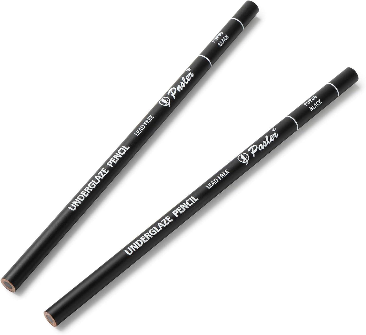 Pasler Underglaze Pencil, Pottery Pencil for Ceramic Pottery Bisque, Greenware - Pack of 2 Black