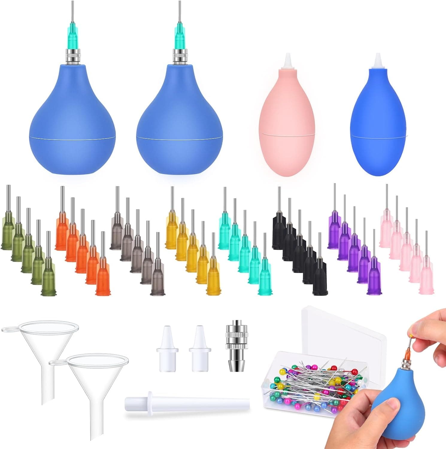 127Pcs Pottery Clay Tools Ceramic Precision Applicator, Glaze Extrusion Bottle Decorating Kit