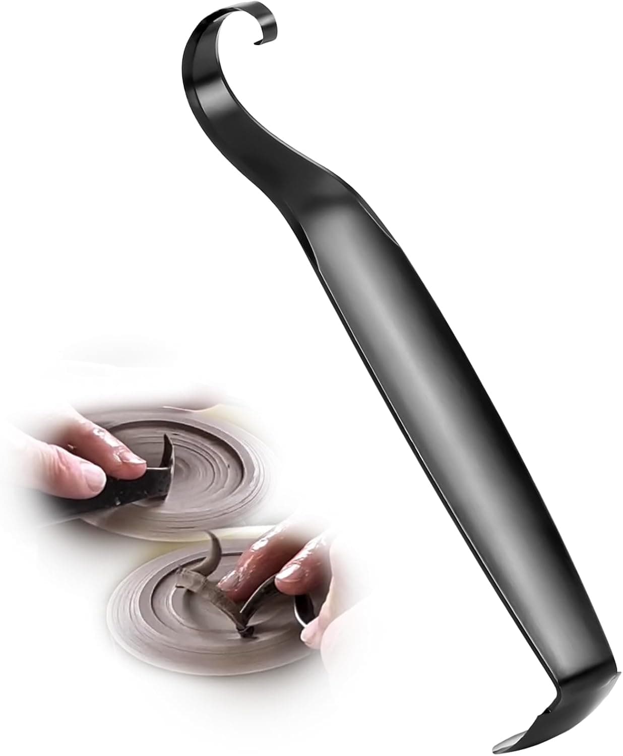 Versatile Pottery Trimming Tools, Sharpened Double Ended Clay Trimming Tool Ceramics 1 Piece Black