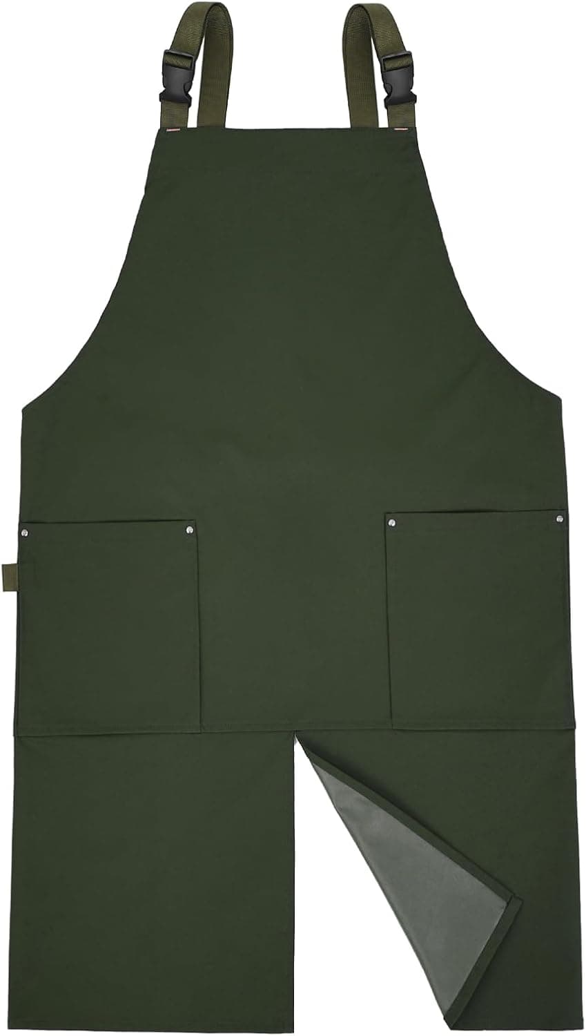 Surblue Pottery Aprons Split Leg with Pockets, Adjustable Straps, Water-Resistant Split Apron