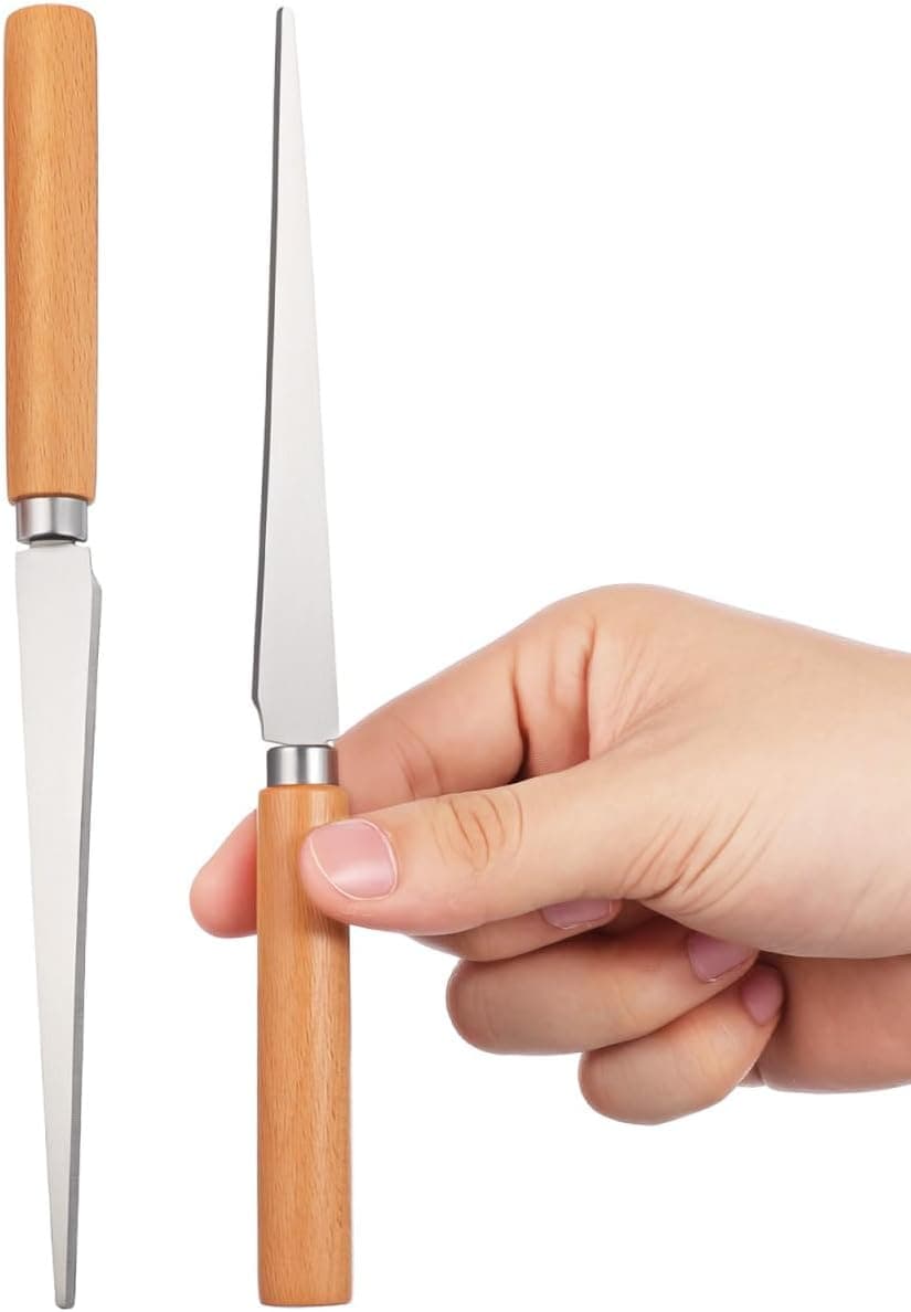 SHINEOFI 2Pcs Fettling Knife Set for Pottery & Clay Sculpting, Precision Ceramic Carving Tools