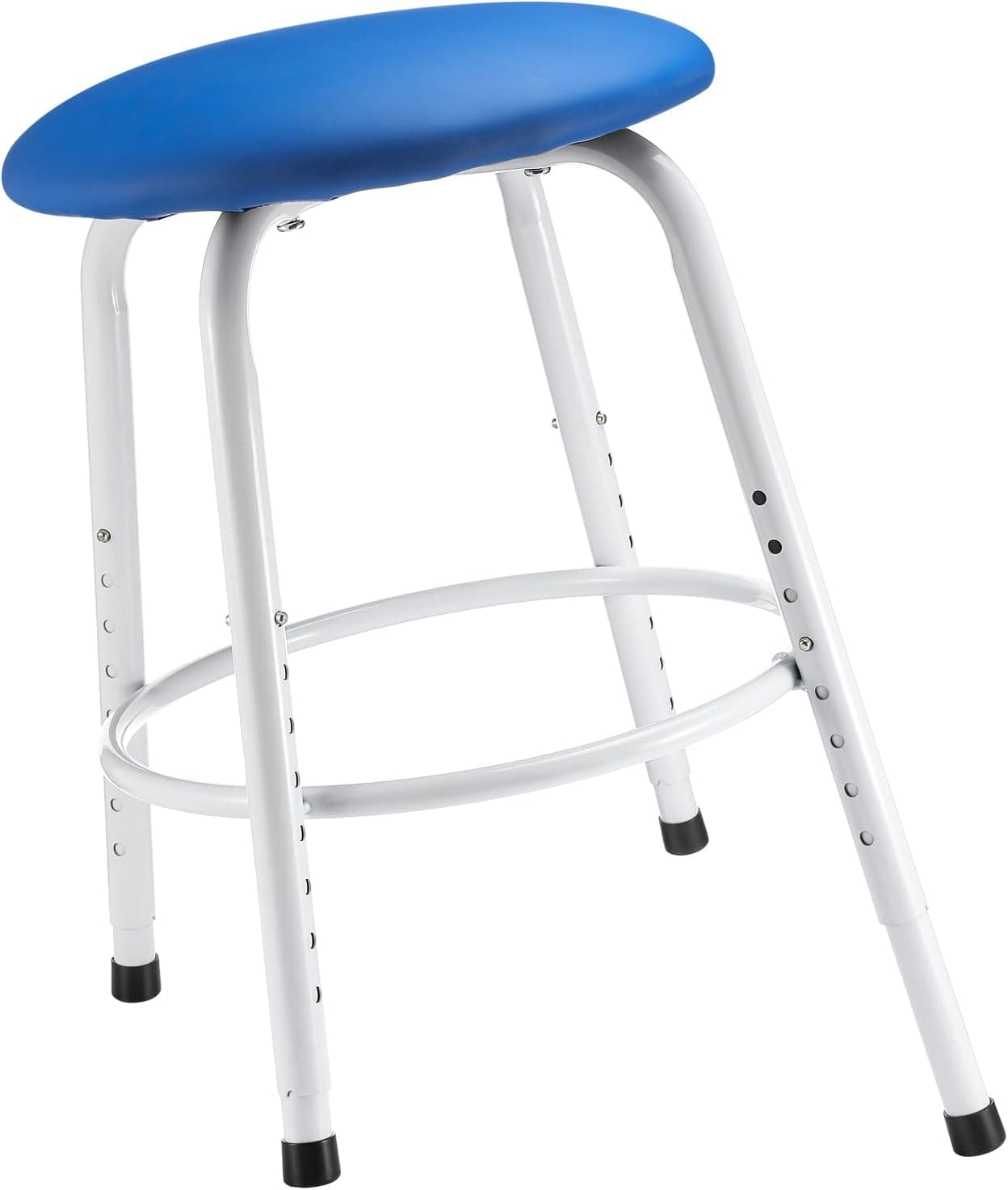 CroBlissful Adjustable Pottery Stool, 16 Inch Low Round Stool with Soft Seat Cushion