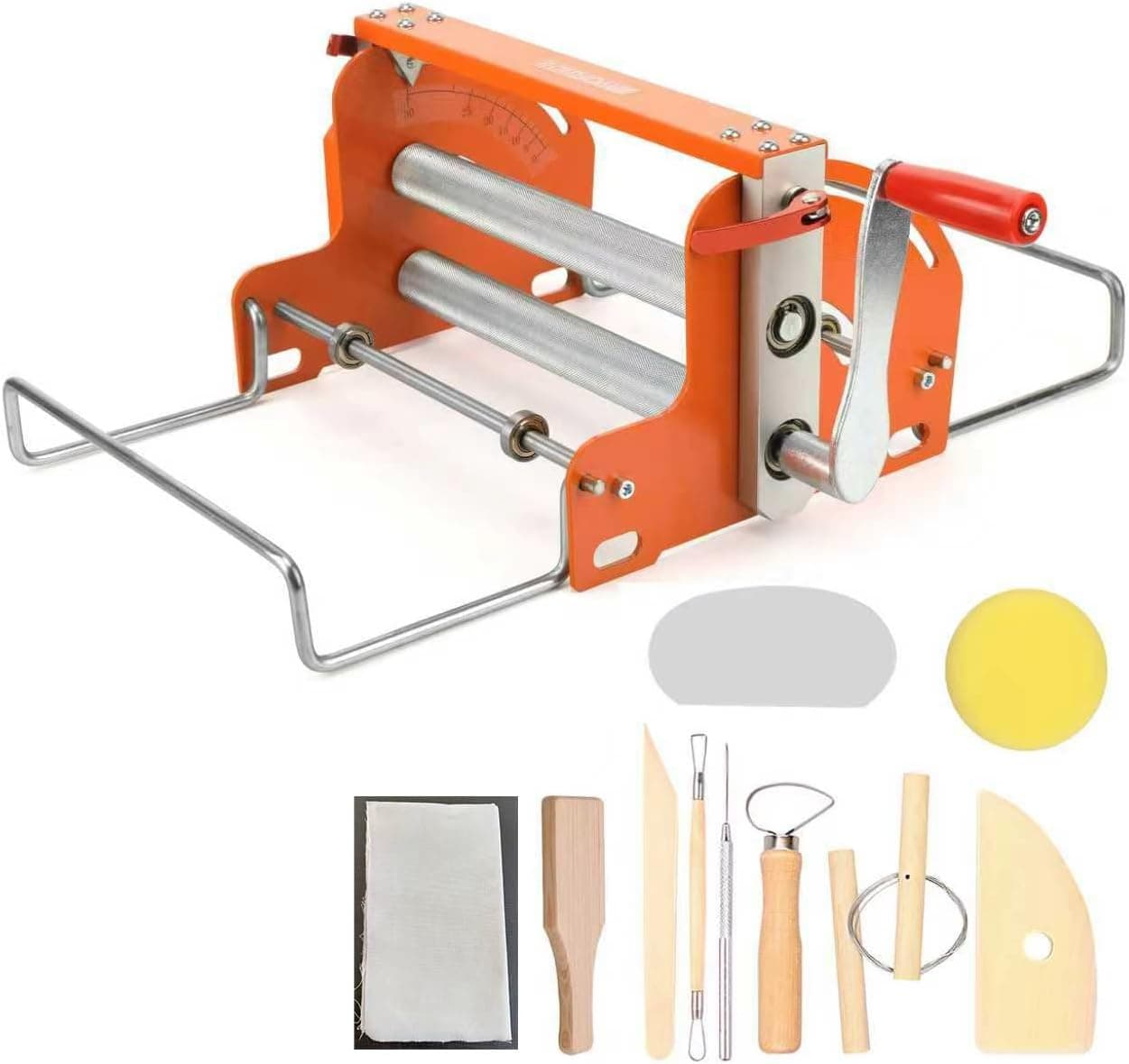 Hand Cranked Ceramic Slab Machine, Slab Roller for Clay Pottery, Manual Ceramic Clay Press Slab Machine