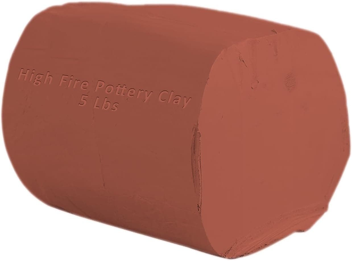 TORISING Mid High Fire Stoneware Pottery Clay 5 Lbs Cone 6-10 for Wheel Throwing and Hand Building (Terracotta)