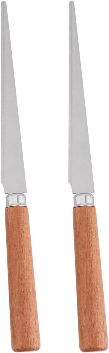 ifundom Fettling Knife Set of 2 Wooden Handle Sculpture Repair Tools 8.26 Inch for Pottery Clay