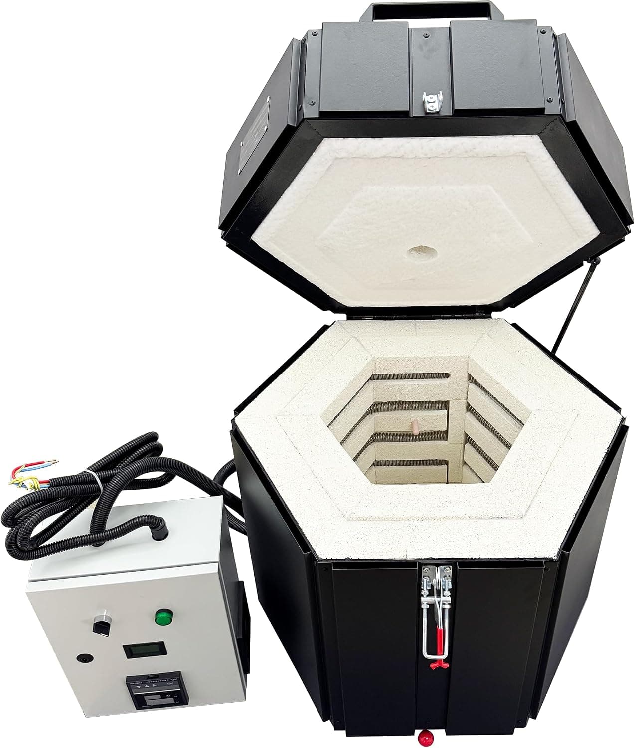 INTSUPERMAI Electric Ceramic Kiln for Home Studio, Programmable PID Controller, 1280C, 0.95 cu.ft, 220V