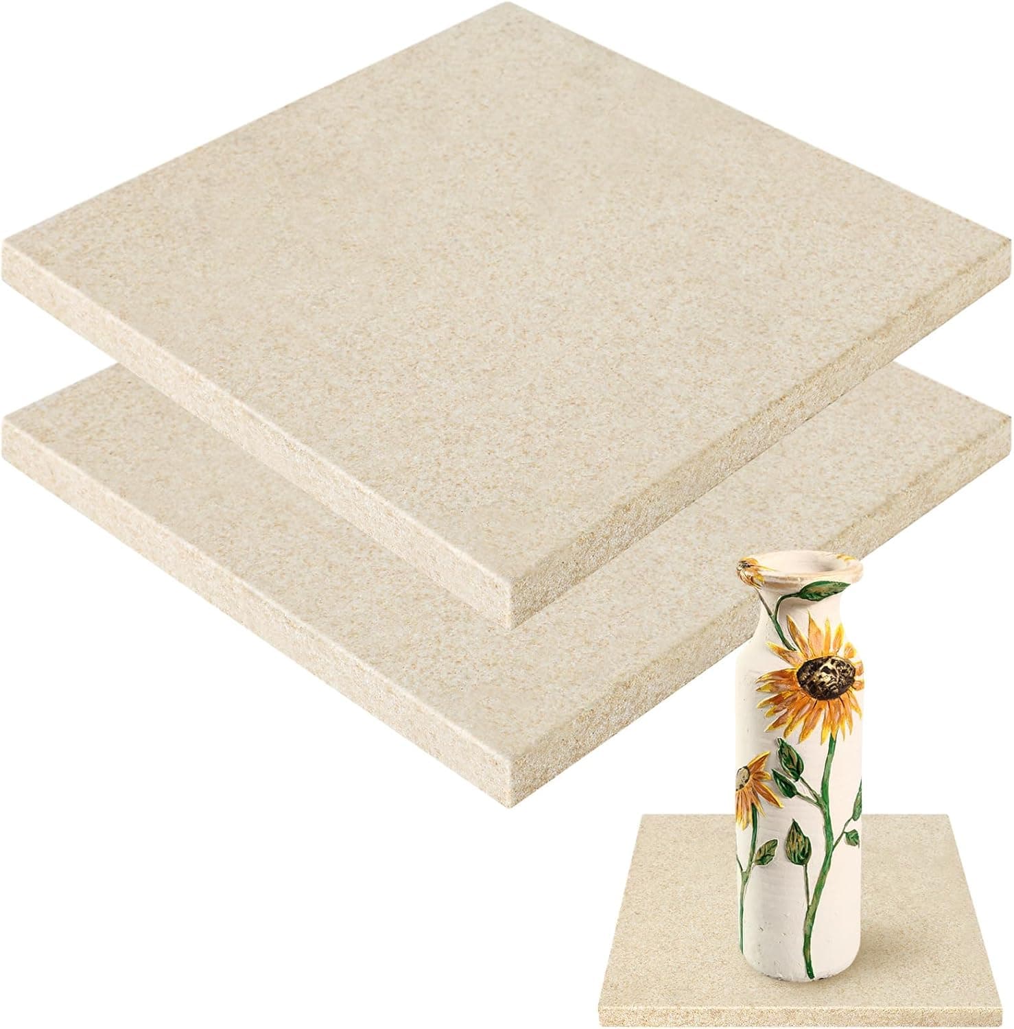 Verdanzia 2 Pack 7" x 7" Square Kiln Shelf, 0.5" Thickness, Fires up to 2280F
