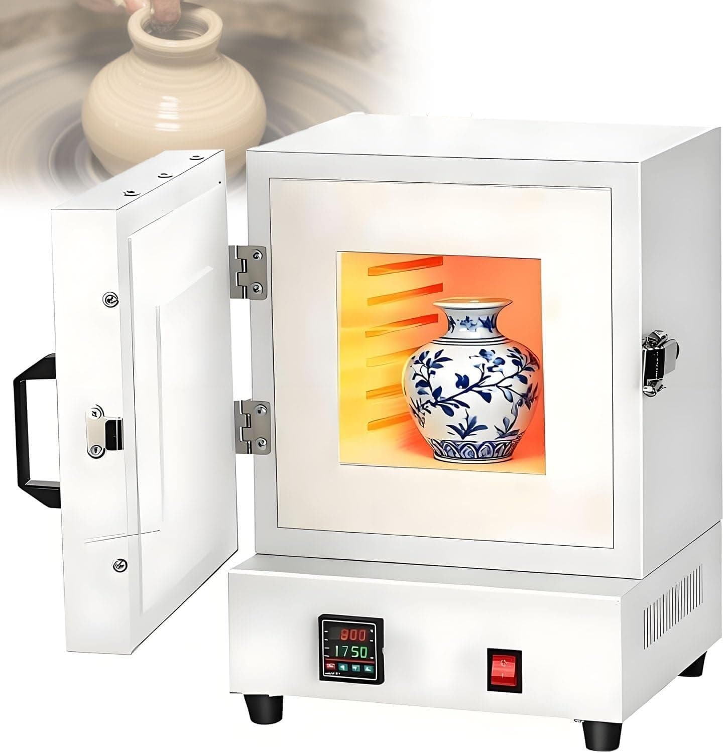 Electric Kiln, Compact Tabletop Furnace, 1150C Max, 2000W