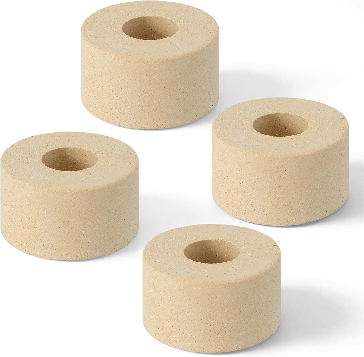 Tuanse 4 Pack 1.75 x 3 Inch Tall Round High Alumina Kiln Posts Ceramic Shelf Supports