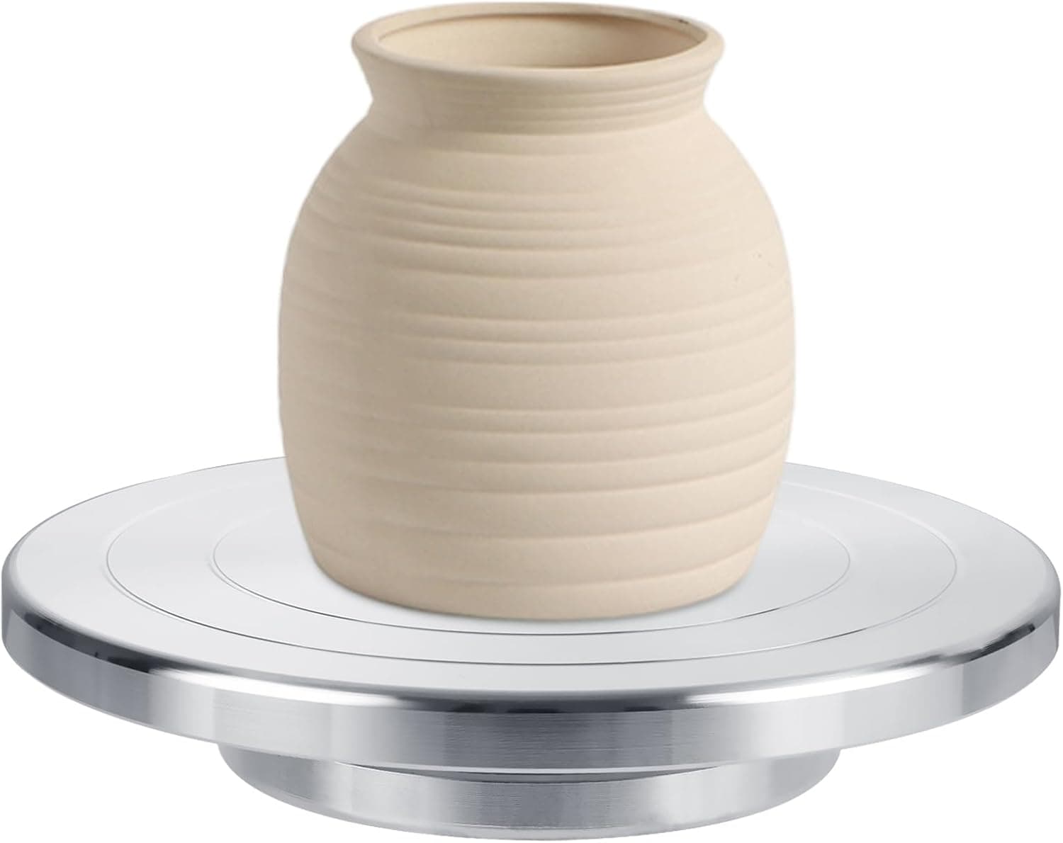LDXDRU Banding Wheel, 7.9" Heavy Duty Pottery Turntable, Metal Turntable for Pottery Clay Model Making Clay Decorating