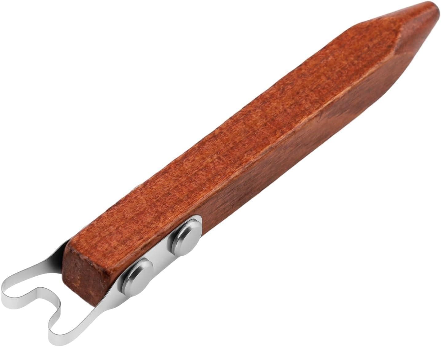 1-Pack Pottery Trimming Tools for Clay and Ceramic Trim - Stainless Steel Carving Scraper with Wood Handle