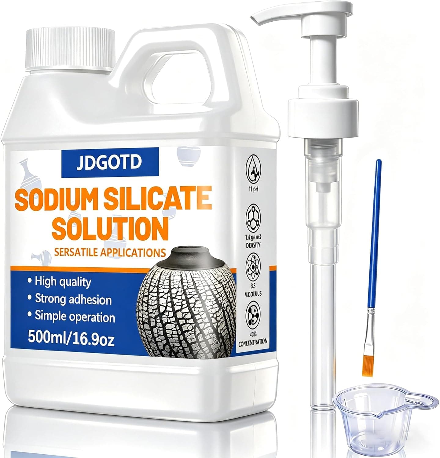 Sodium Silicate for Pottery, Deflocculant, Liquid Glass, Liquid Sodium Silicate, Waterglass, Silica Water, High Temperature Sealant
