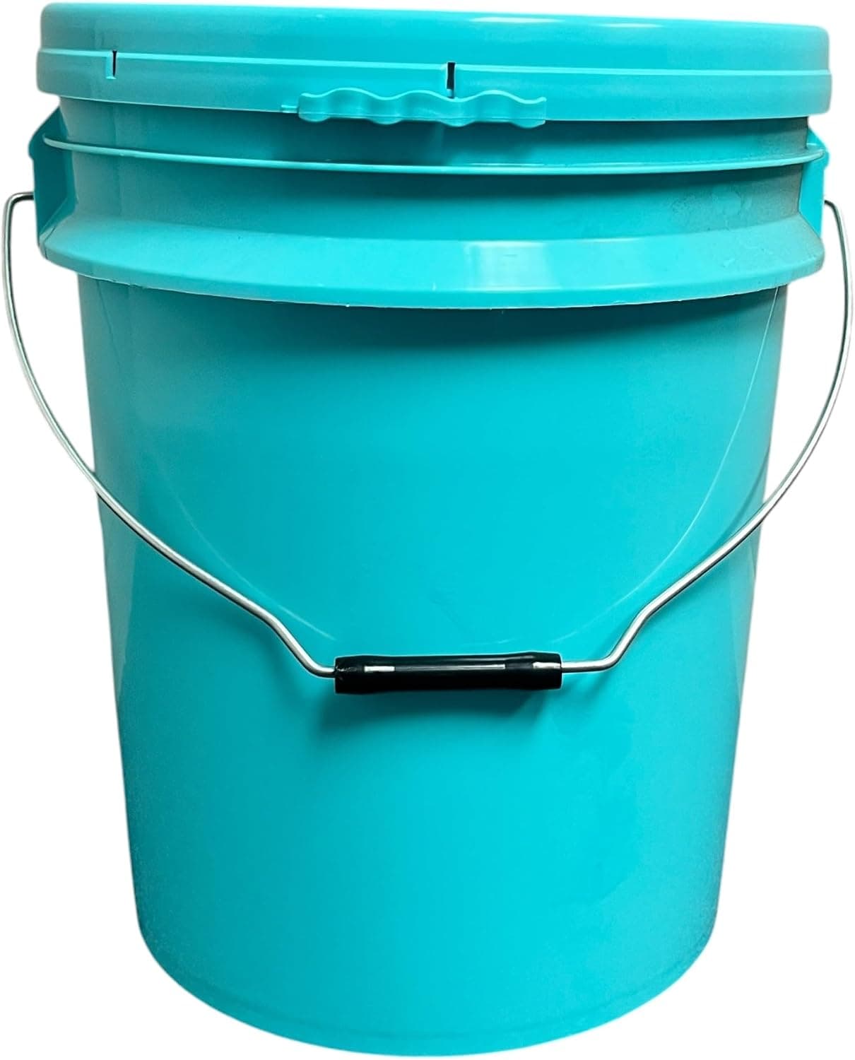 5 Gallon Bucket with Airtight Lid - Blue, Food Grade BPA-Free HDPE Pail with Gasket Seal and Metal Handle