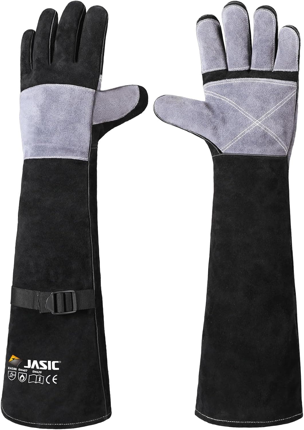JASIC Welding Gloves, 24 Inches 932F Heat/Fire Resistant for Stick, MIG, Forge, Fireplace